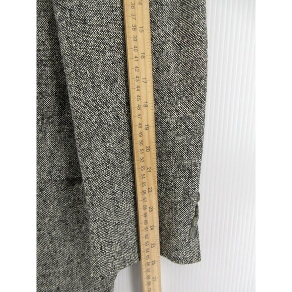 VINTAGE Lands End Sport Coat 44 Long Matka Silk Tweed Blazer 90s - Picture 6 of 12